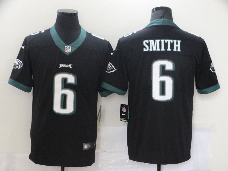 Men Philadelphia Eagles 6 Smith Black Nike Vapor Untouchable Limited 2021 NFL Jersey